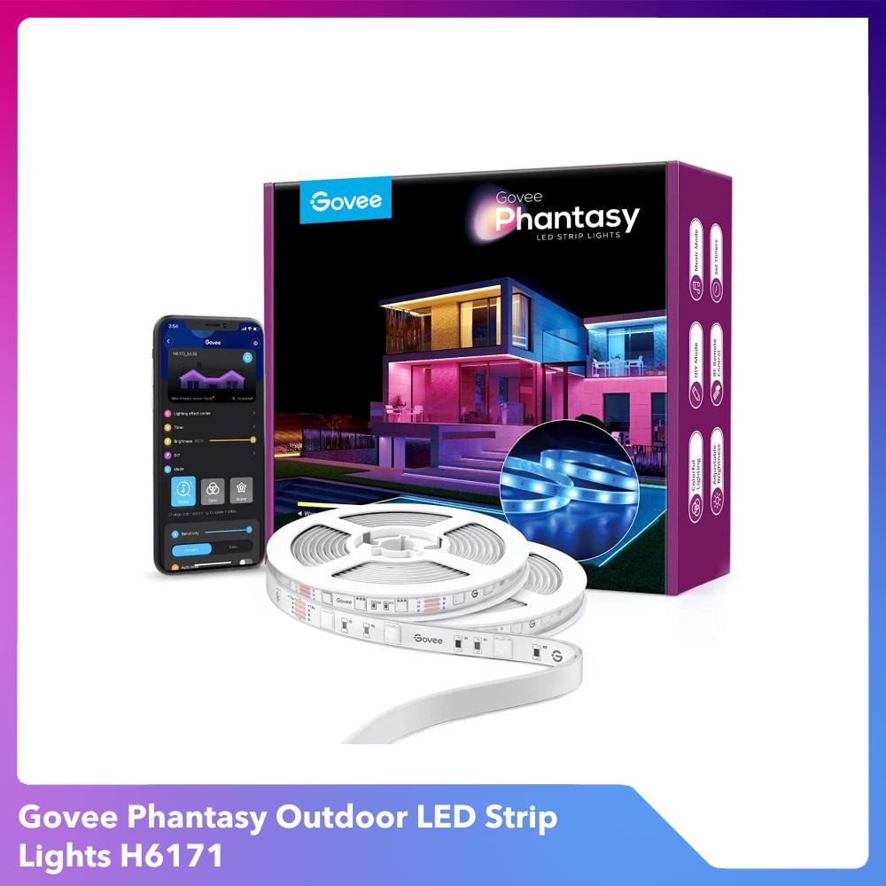 Đèn trang trí ngoài trời Govee Phantasy LED Outdoor RGBIC Strip Lights H6171 | Kháng nước, kết nối thông minh, tùy chỉnh màu sắc | Hàng chính hãng