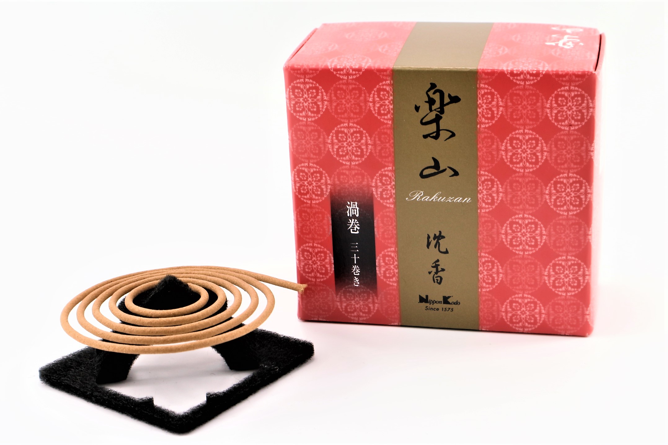 Nhang vòng sạch Nhật Bản Rakuzan Jinkou mùi thơm trầm hương 30 vòng