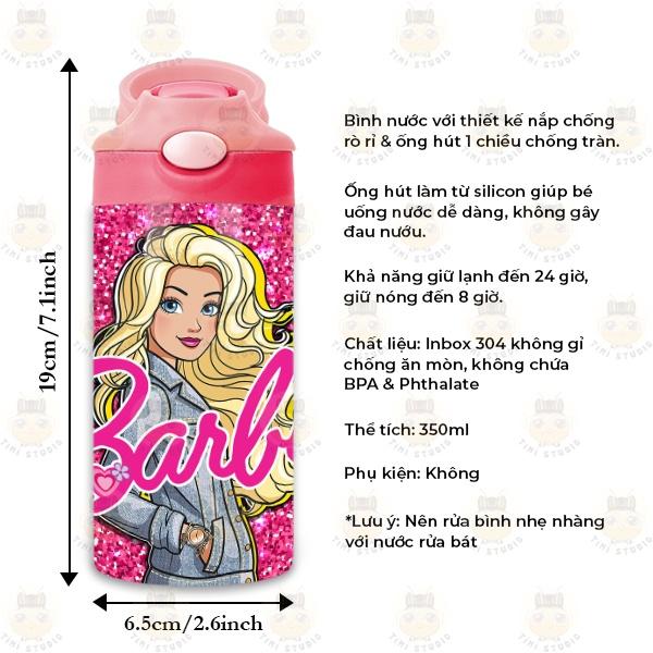 Bình Giữ Nhiệt Trẻ Em Hình Búp Bê Barbie - Tỉ Mỉ Studio - Mã 1808KT