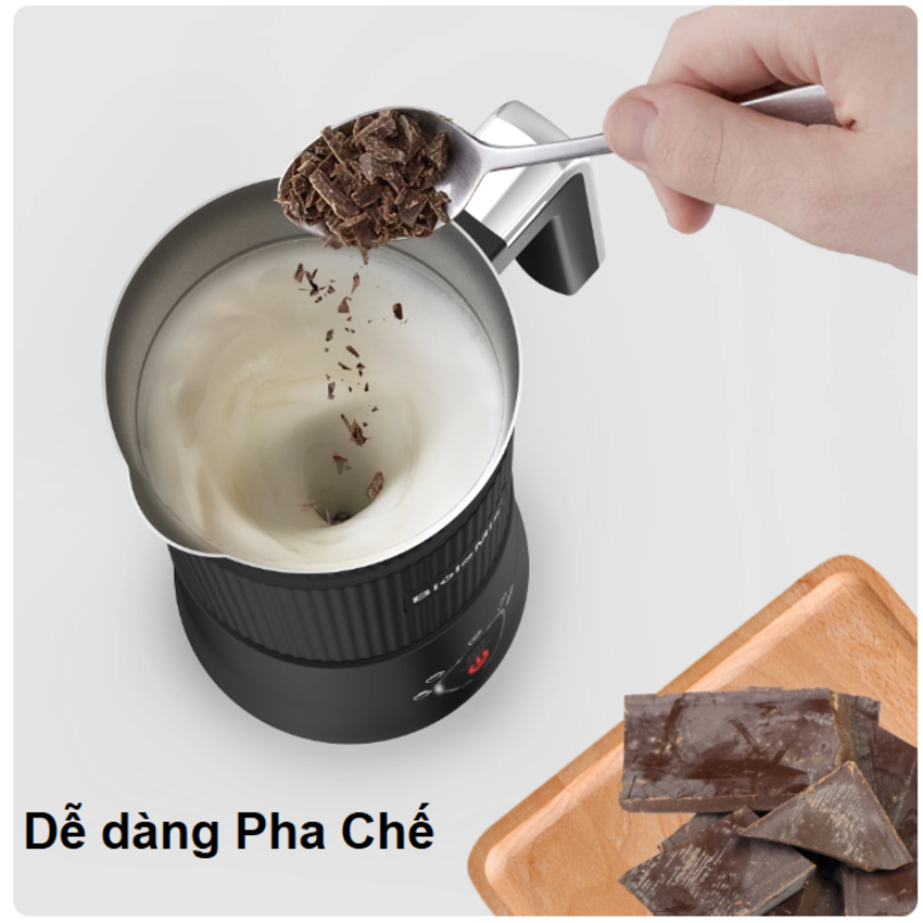 Máy tạo bọt sữa chuyên nghiệp 5 trong 1 thương hiệu cao cấp Biolomix BD02 - Hàng Nhập Khẩu
