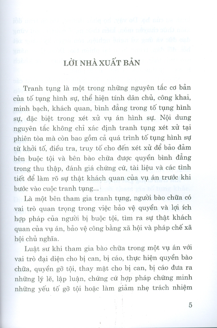 Cẩm Nang Hướng Dẫn Thực Hành Đại Diện Tranh Tụng Trong Vụ Án Hình Sự (Dành cho sinh viên, học viên) (Tái bản lần thứ hai có sửa chữa, bổ sung)