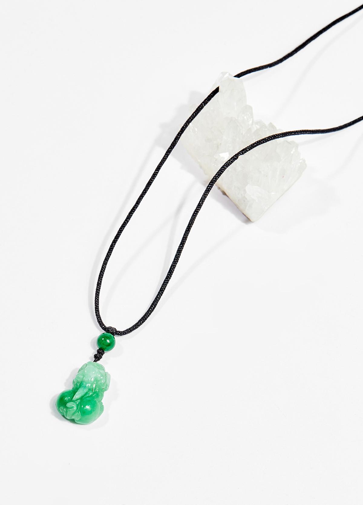 Dây chuyền phong thủy đá cẩm thạch tỳ hưu 1.8cm mệnh hỏa , mộc - Ngọc Quý Gemstones
