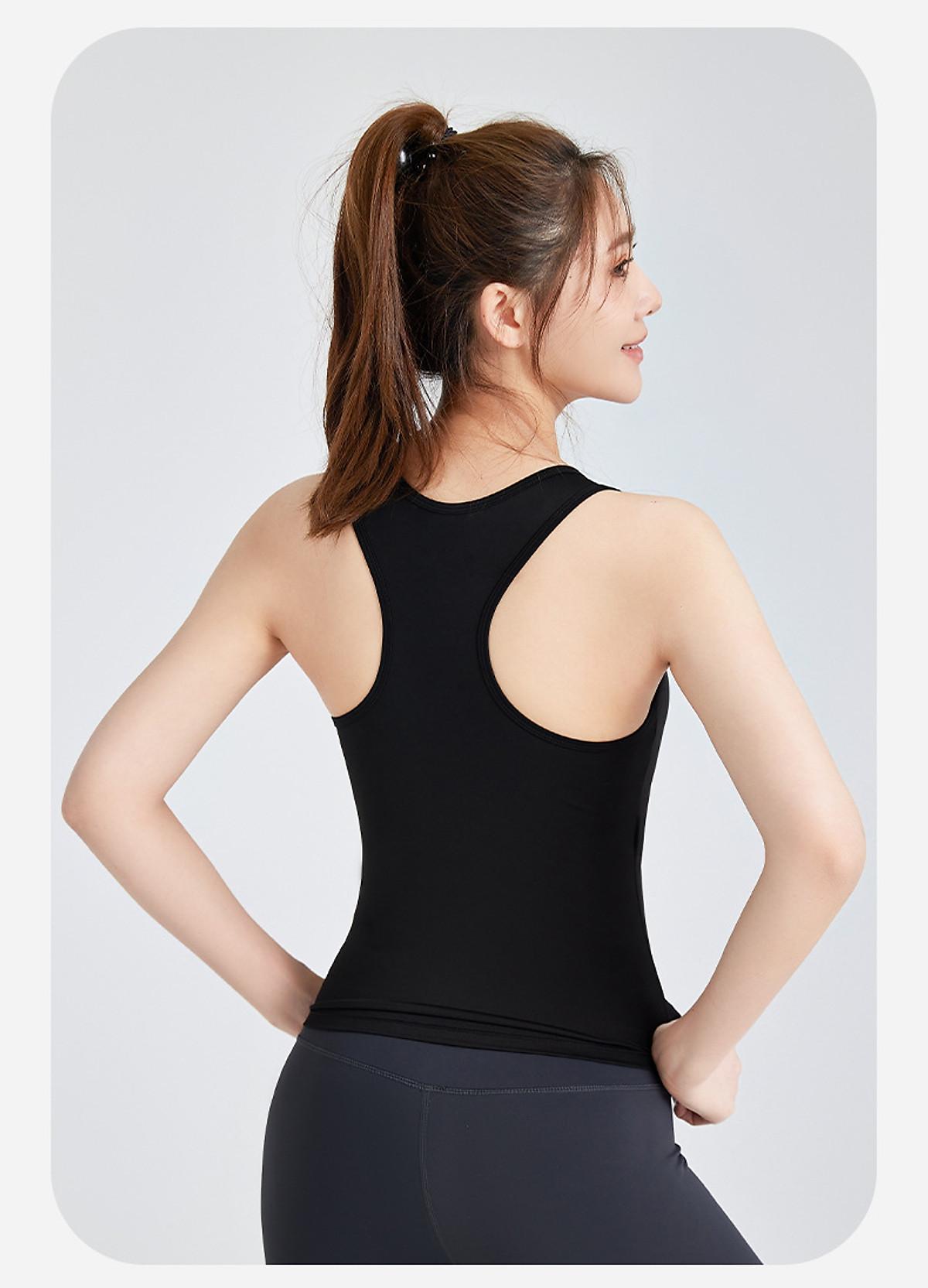 Áo ba lỗ nữ có mút đúc cố định chống hở ngực chất thun lạnh thoáng khí vô cùng thoải mái - ĐỎ MÂM XÔI