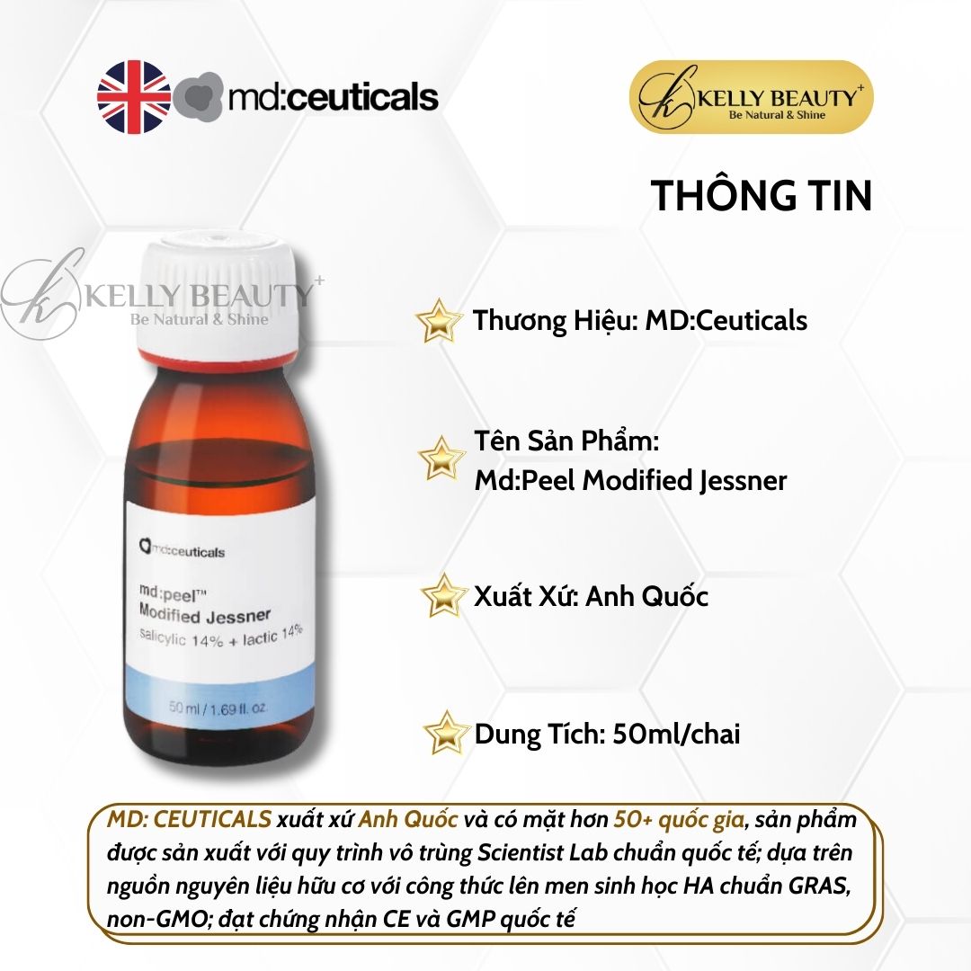 Peel Căng Mịn Tươi Trẻ Làn Da MD:PEEL Modified Jessner - MD:Ceuticals | Kelly Beauty