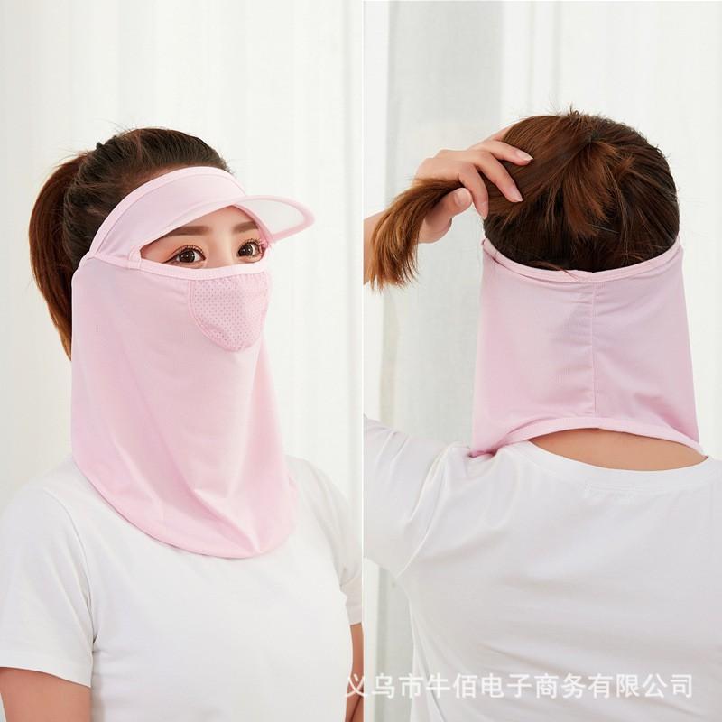 Mũ chống nắng ninja có chìa che kín mặt kín cổ chống bụi vải thun thoáng mát chạy xe chơi thể thao