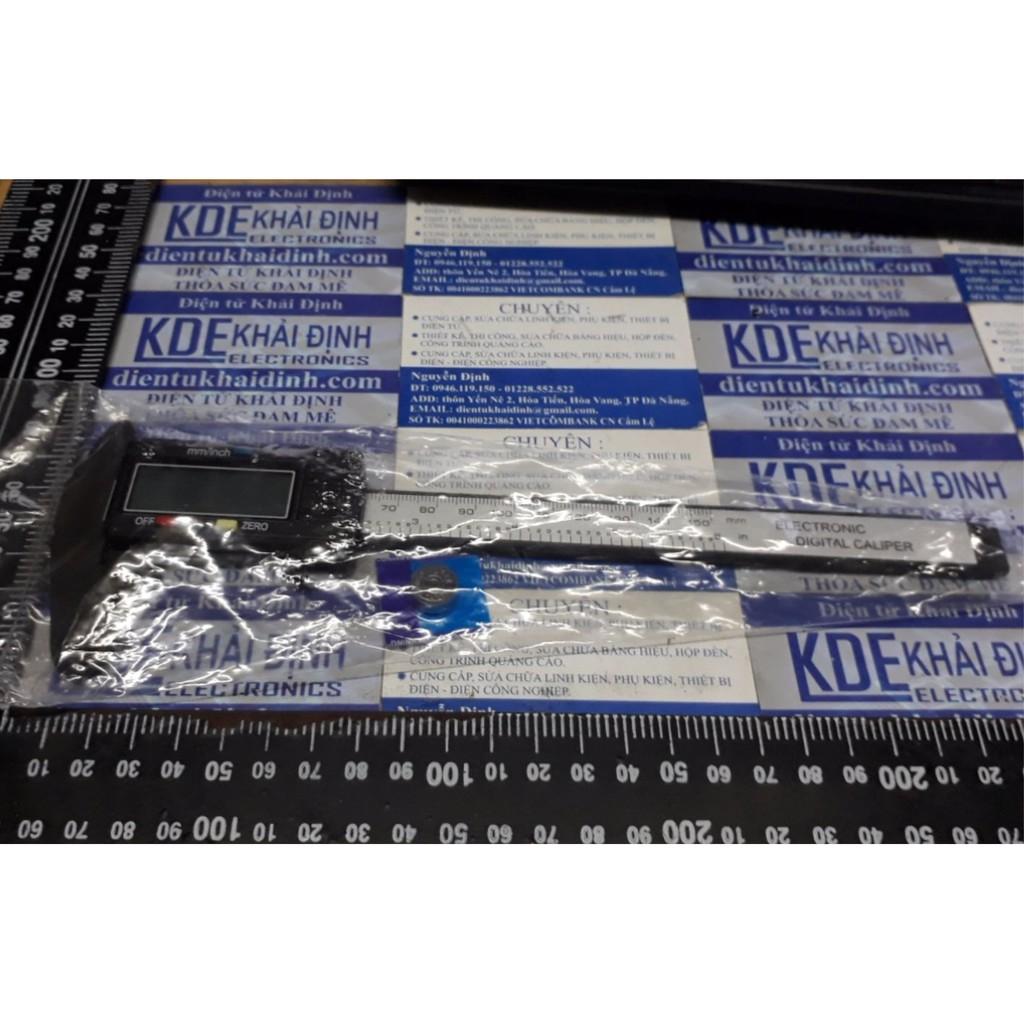 Thước kẹp Caliper số, nhựa màu đen, đo chiều dài 0-150mm kde2472