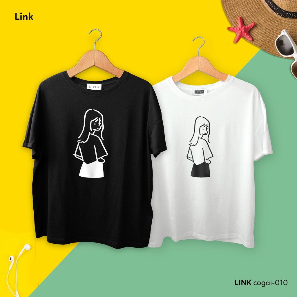 Áo thun tay lỡ hình CÔ GÁI Unisex