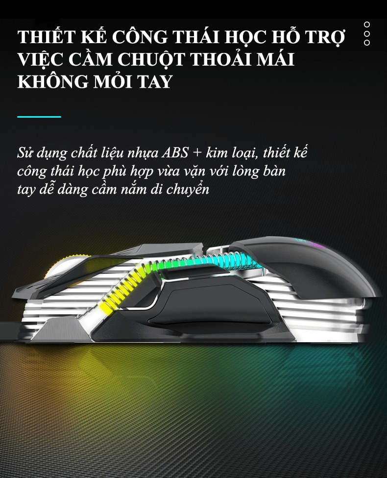 Chuột cơ chuyên game Friwol V5Pro có 2 chế độ chuột với tốc độ chuột lên đến 6200DPI kèm theo đèn led RGB cực đẹp - HÀNG CHÍNH HÃNG