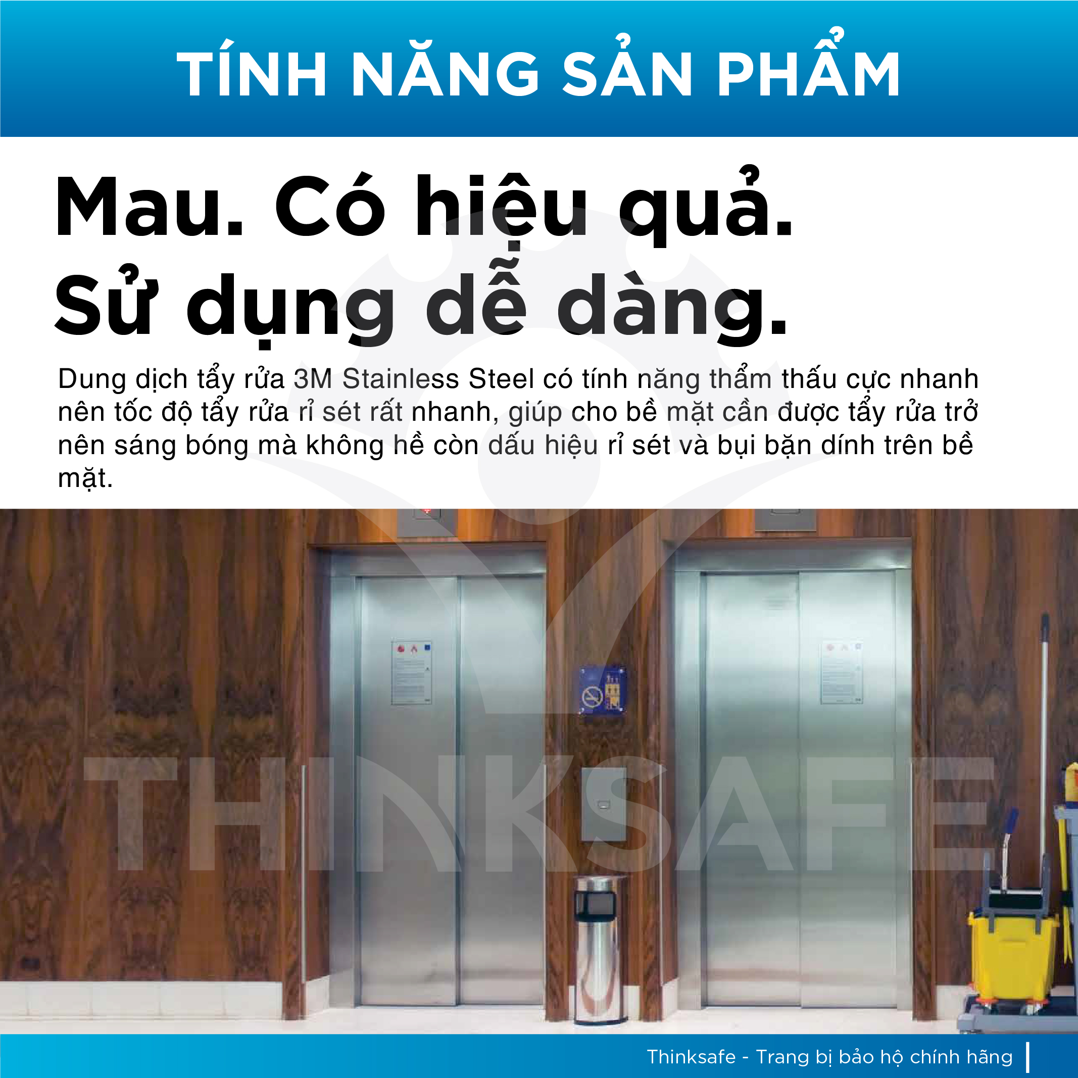 Chất tẩy rửa và đánh bóng thép Inox 3M - Stainless Steel Cleaner & Polish 126080 - Chai tẩy rửa đánh bóng làm sạch thép Inox