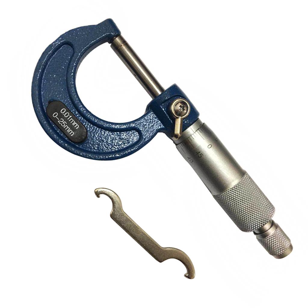 Máy đo Micromet Bên Ngoài Máy đo Công Cụ đo Lường Vernier 0-25mm