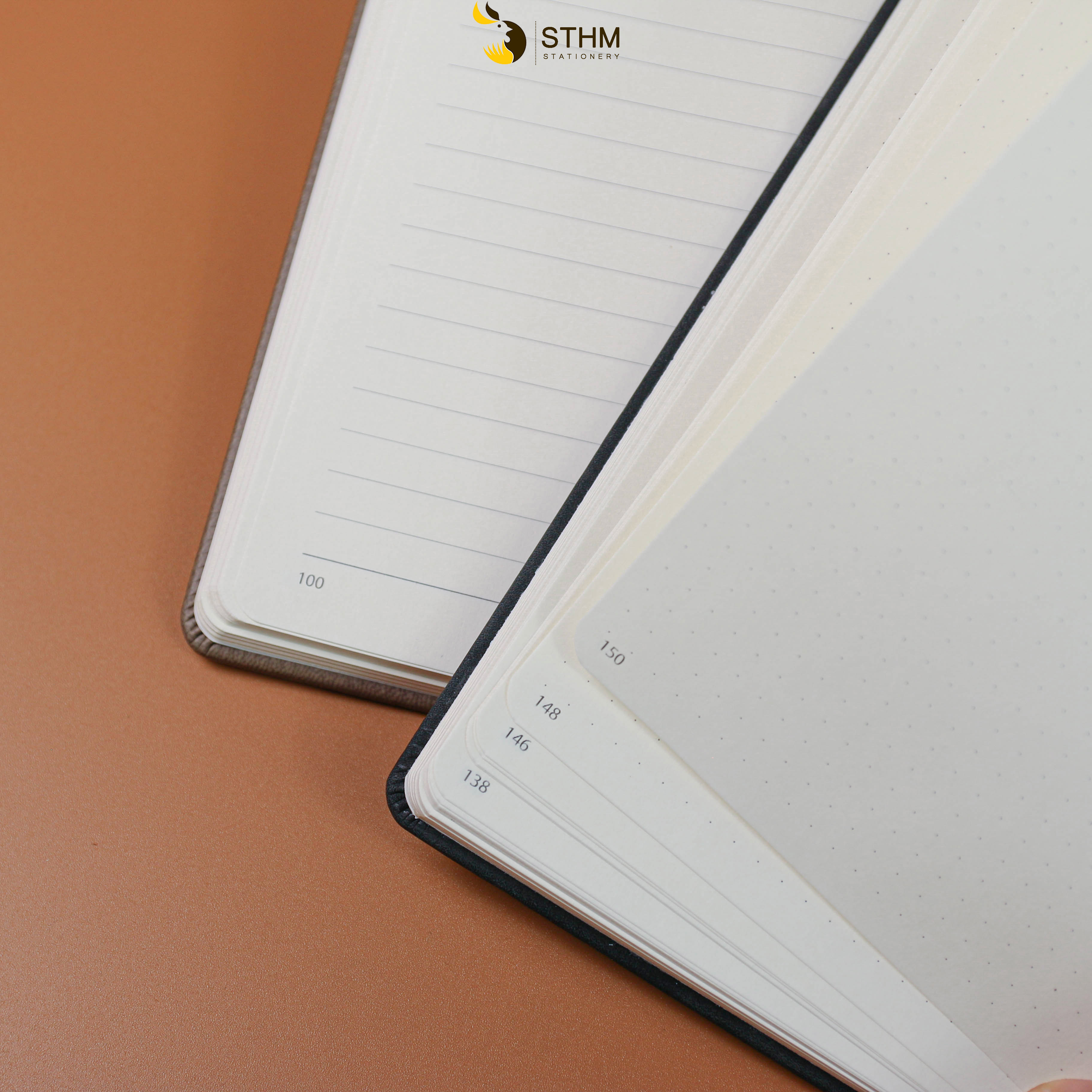 SIMPERIE S1 - Sổ tay bìa cứng da PU - 200 trang có đánh số -  Line và Dot - kem 100gsm - [STHM stationery]  - S1 - Neptune - Dot