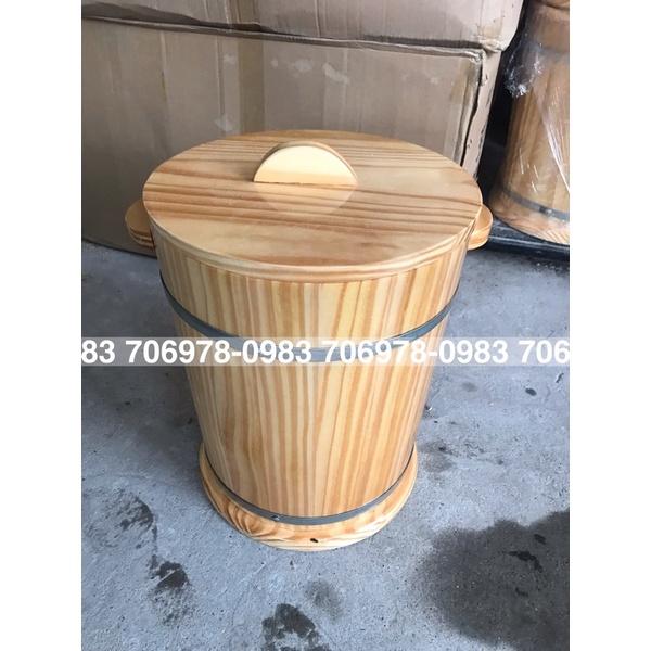 Thùng gỗ đựng gạo phong thủy 20ky