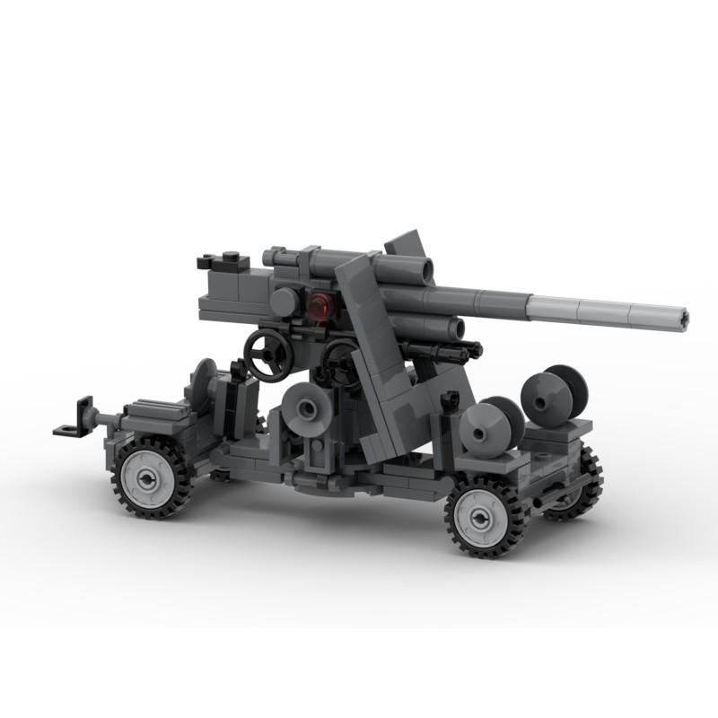 Đồ chơi lắp ráp Moc Army Anti Tank 8.8 WW2 ( Ráp sẵn , Không Sách )