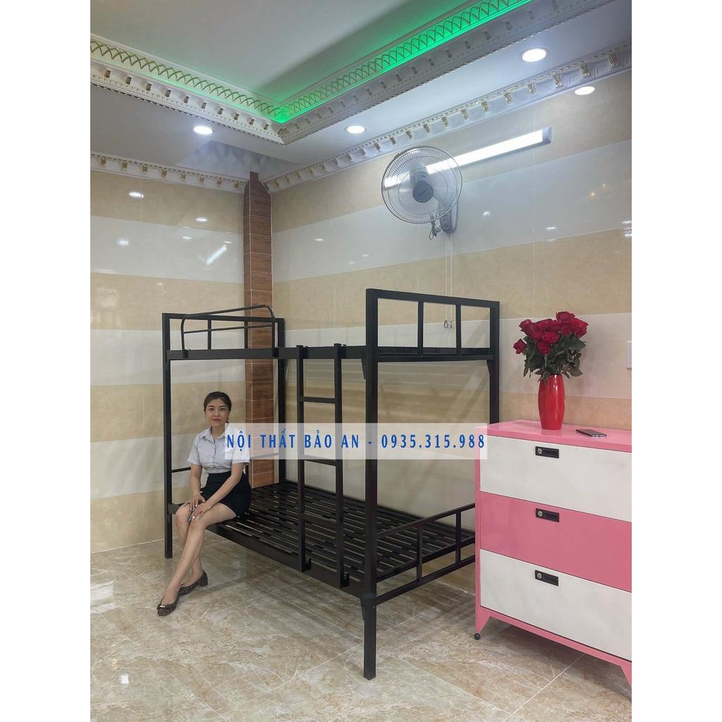 Giường sắt tầng trụ vuông - nhiều kích thước - hình chụp thật - Nội Thất Bảo An