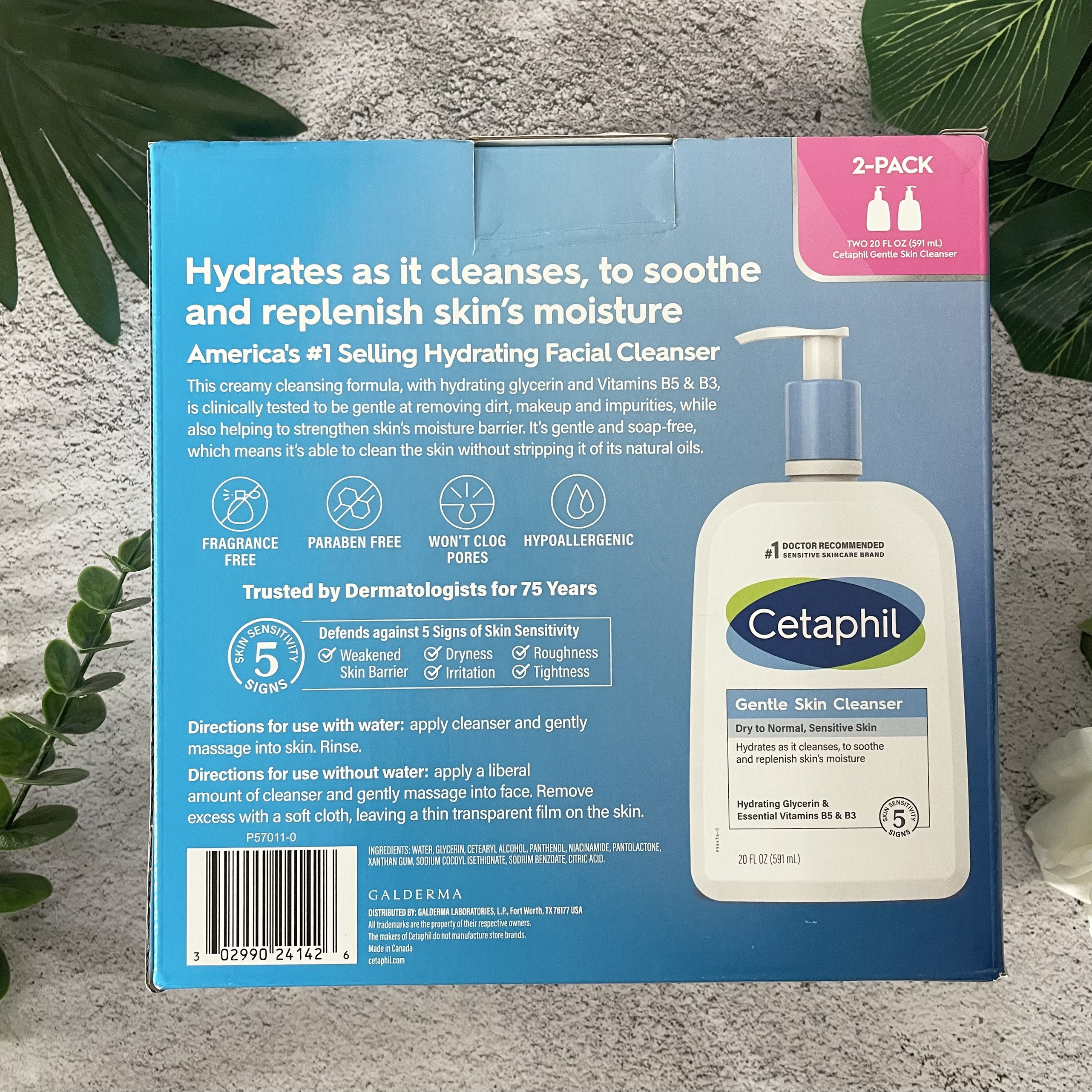 Sữa Rửa Mặt Cetaphil Gentle Skin Cleanser 591 ML nhập Costco USA