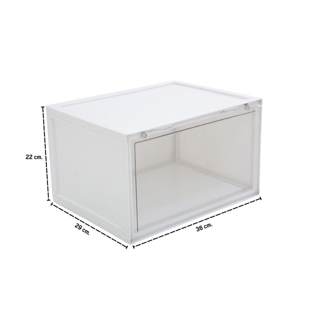 SB Furniture, Looms, Shoe Box, White, W36XD29XH22 cm.