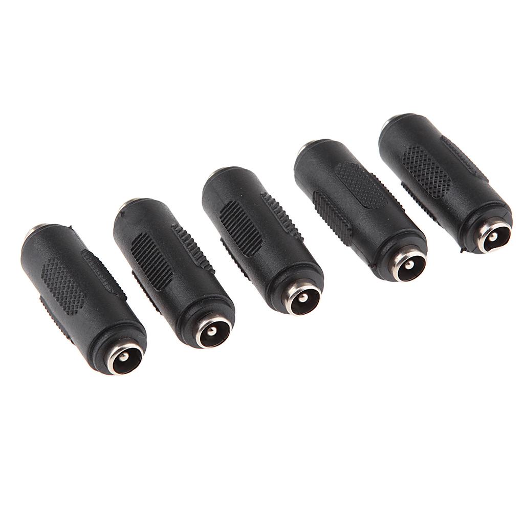 5 Pieces 5.5mm X 2.1mm Female for Female Power Supply DC Adapter