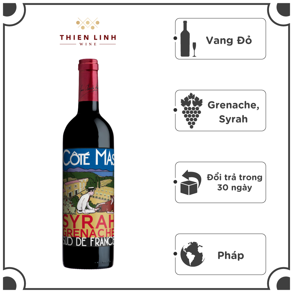 Rượu Vang Đỏ Pháp Cote Mas Syrah Grenache