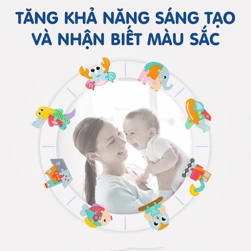 Đồ chơi Ghép Hình Nổi 3D Bằng Gỗ Giúp Bé Làm Quen Với Xếp Hình Và Phát Triển