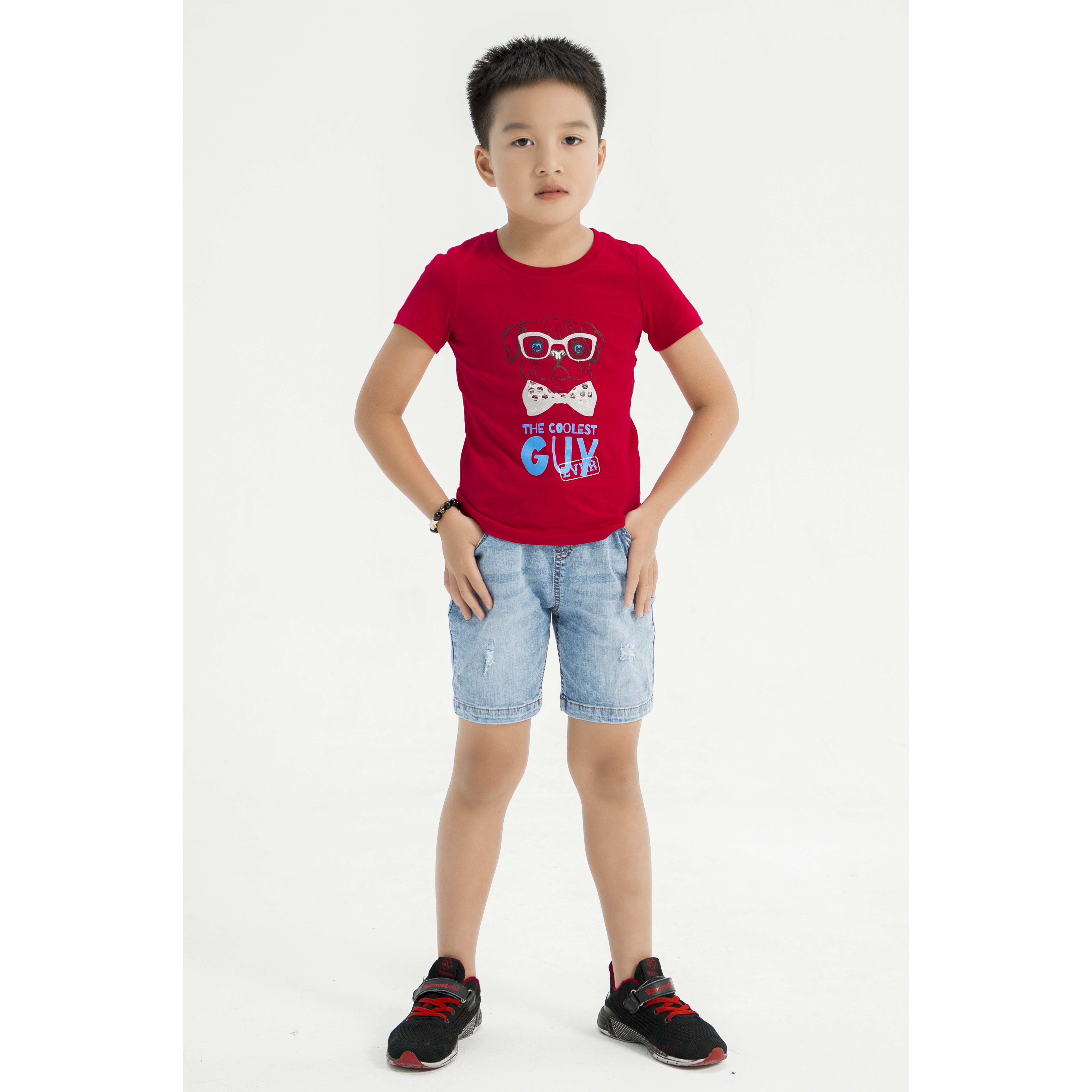 Áo Thun Kid The Guy In Họa Tiết Cún Con - B4321T1660 GENVIET