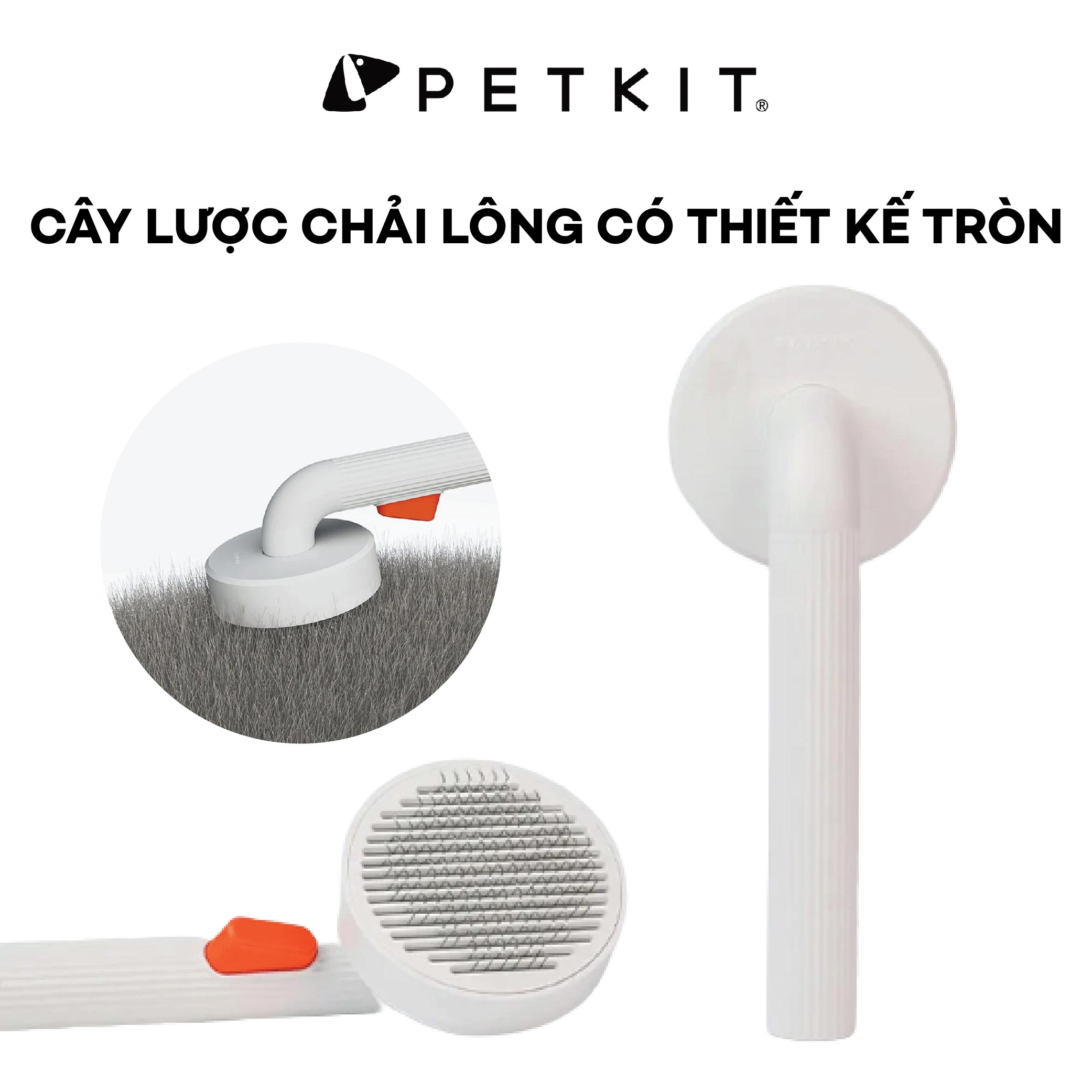 Cây Chải Lông Mèo, Lược Chải Lông Chó Mèo Petkit Pro bản 2023