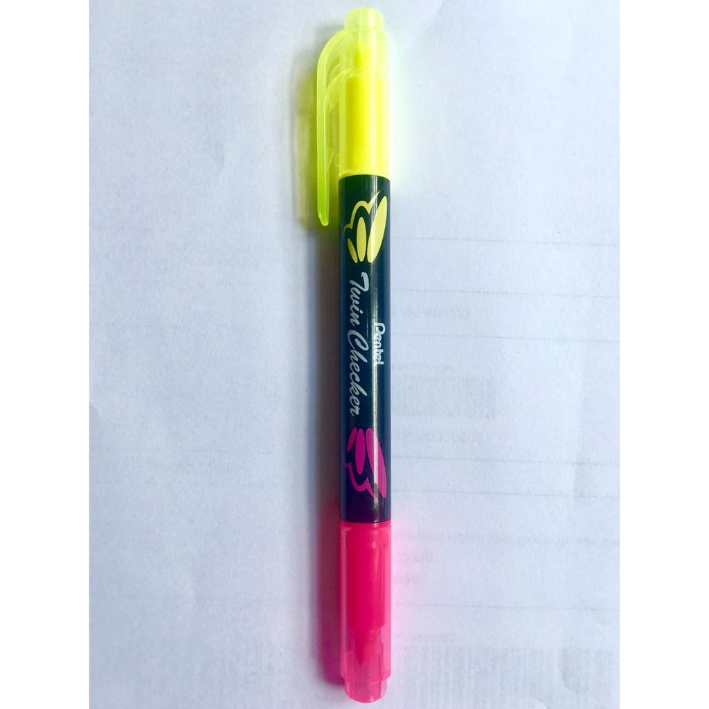 Viết Dạ Quang 2 Đầu Pentel SLW8