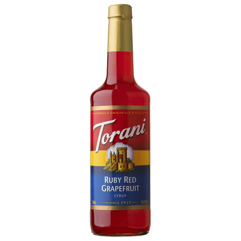 Siro Pha Chế Vị Bưởi Hồng Torani Classic Ruby Red Grapefruit Syrup 750ml Mỹ