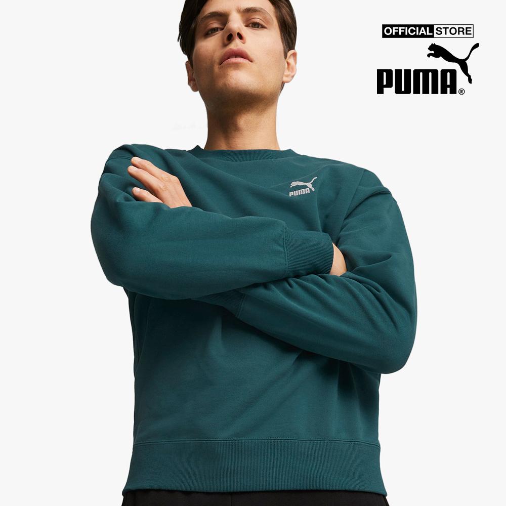 PUMA - Áo sweatshirt nam phom suông Classics Relaxed Crewneck 535599