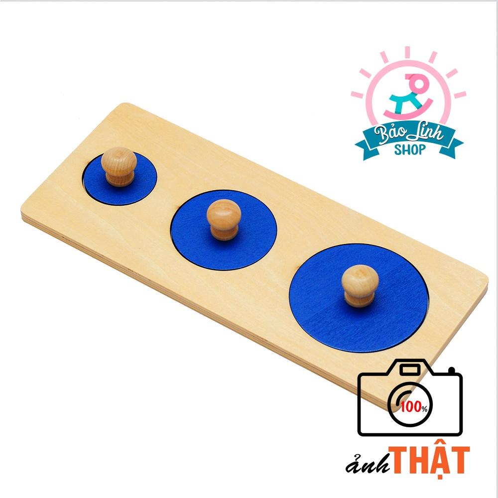 Giáo cụ Montessori 0-3 - Bảng phân biệt to nhỏ cho bé 9-12 tháng - BẢN CHUẨN - Kèm QUÀ TẶNG