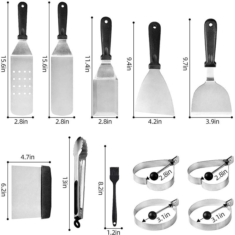 12 Cái/Bộ Thìa Đũa Inox BBQ Dụng Cụ Nướng Bộ Nhà Bếp Thìa Thịt Nướng DIY Vỉ Nướng Nạo BBQ Phụ Kiện