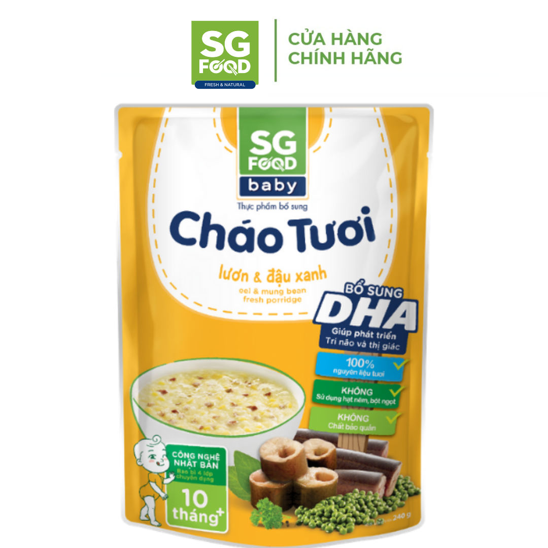 Cháo Tươi Baby SG Food Lươn &amp; Đậu Xanh 240G