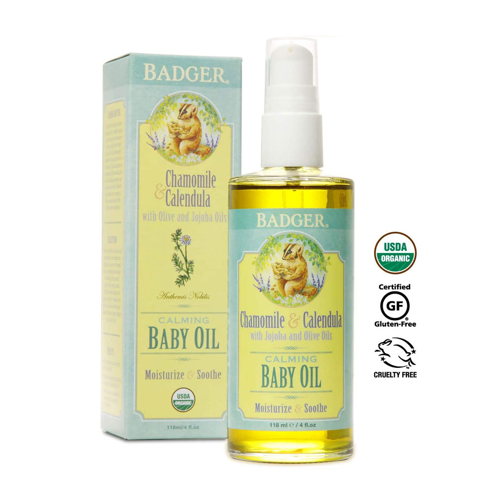 Dầu Hữu Cơ Dưỡng Da Cho Bé Badger Baby Oil - 118mL