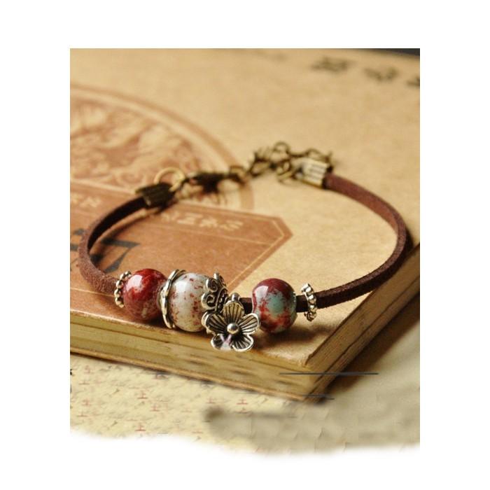 Vòng tay gốm thời trang Boho kiểu đơn giản VGOM24