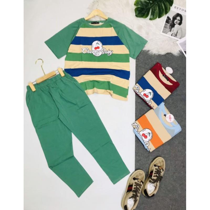 Sét bộ dài cotton Thái.