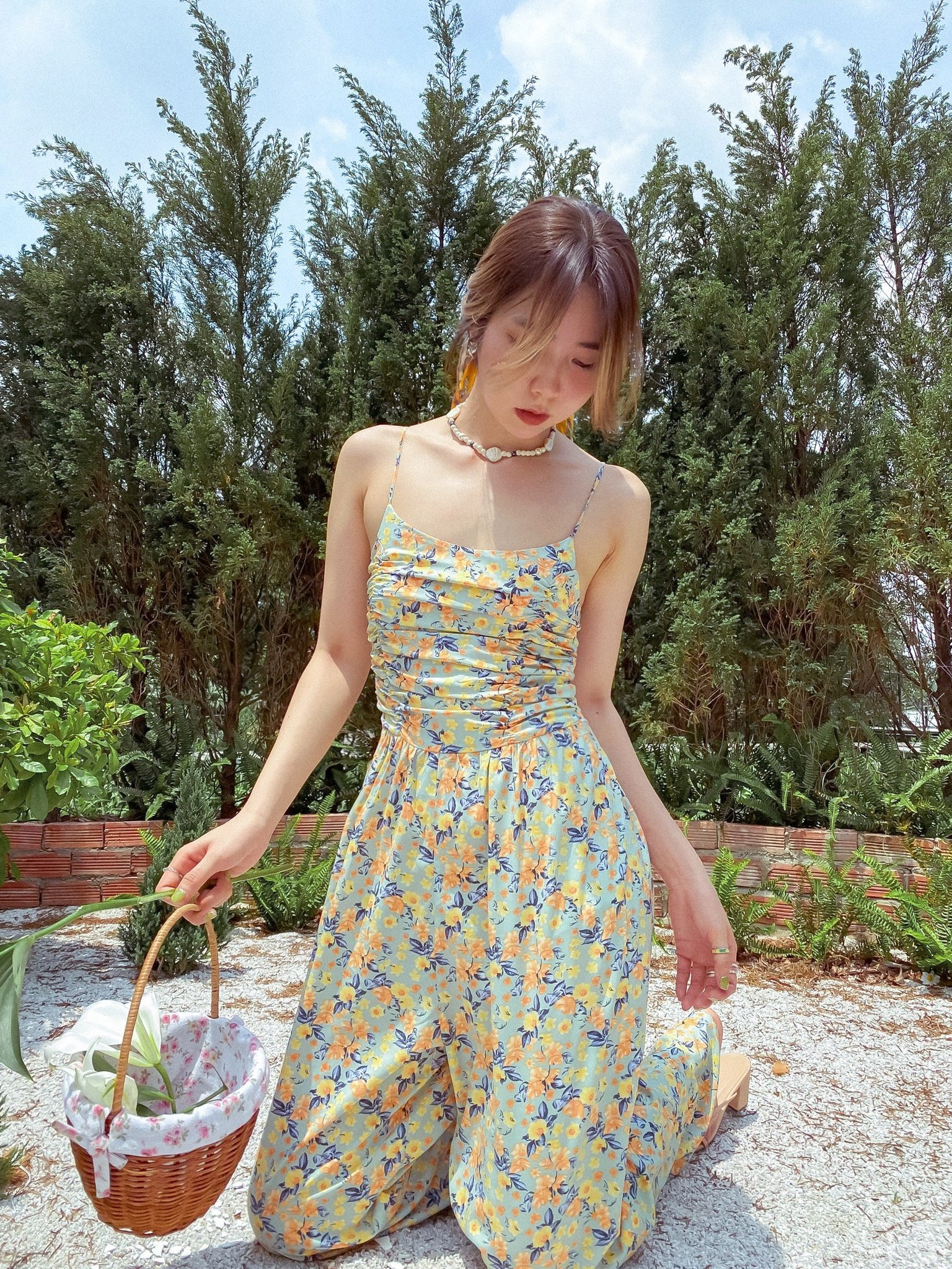 Jump dài hai dây hoạ tiết hoa Goro jump Gem Clothing SP060675