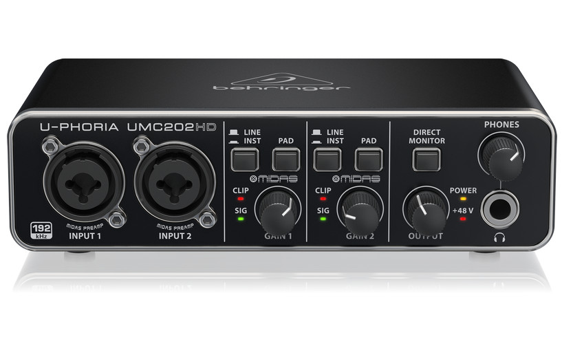 Sound card thu âm Behringer U-PHORIA UMC202HD - HÀNG CHÍNH HÃNG