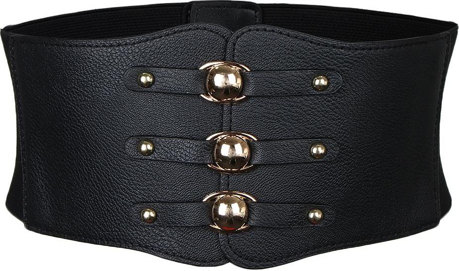 Women Vintage Leather Wide Waist Belt Cincher Elastic Band Corset