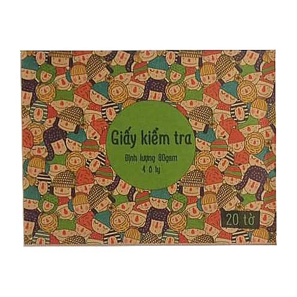 Giấy Kiểm Tra 4 Ô Ly (Hộp Giấy Kraft) (20Tờ/Xấp) (Mẫu Màu Giao Ngẫu Nhiên)