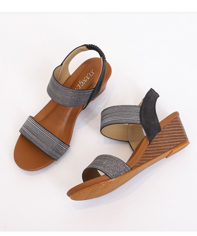 Tên sản phẩm: Giày quai ngang nữ giày sandals nữ dép quai hậu nữ cao 5 cm  Mã 1418- 169A