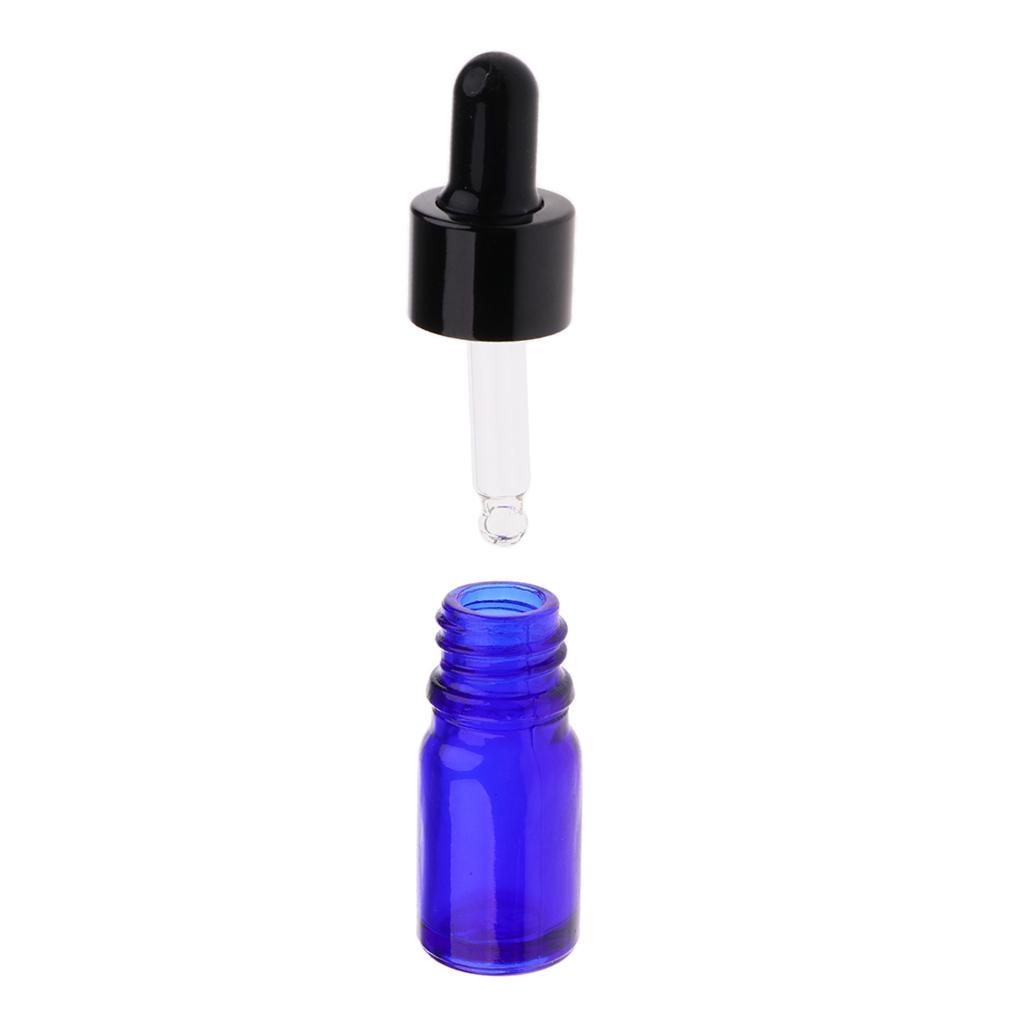 12 Pieces Empty Essential Oil Bottle Glass Liquid Dropper 5ML