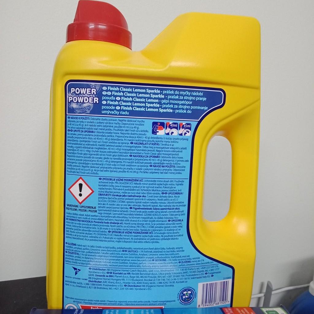 Siêu rẻ - Bột rửa bát Finish hương chanh 2,5kg HÀNG MỚI/ SỬ DỤNG CHO MÁY RỬA BÁT / SẢN XUẤT EU