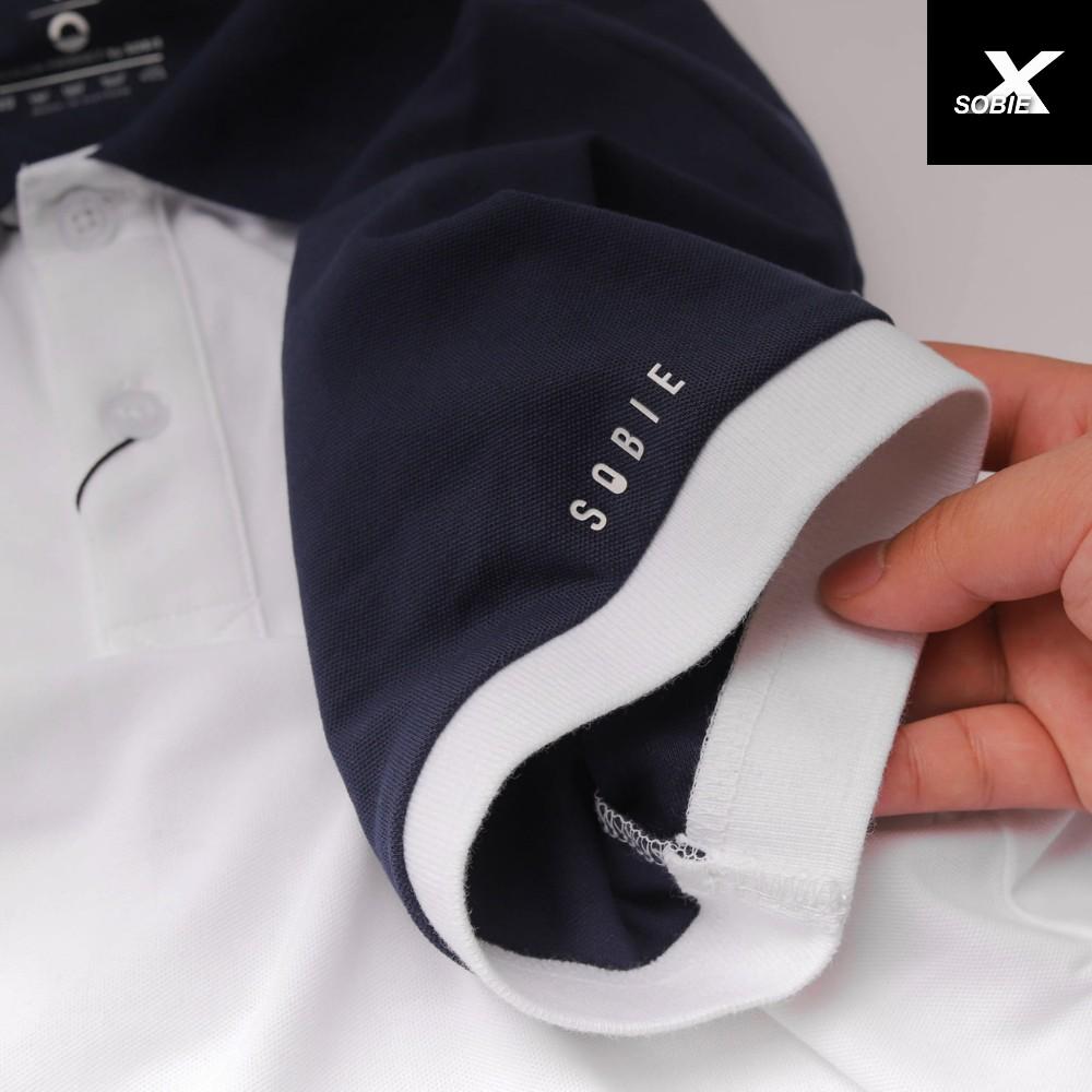 Áo Polo Nam Navy Wave cổ bẻ vải Cotton bền màu, chuẩn form, sang trọng, lịch lãm - SOBIE