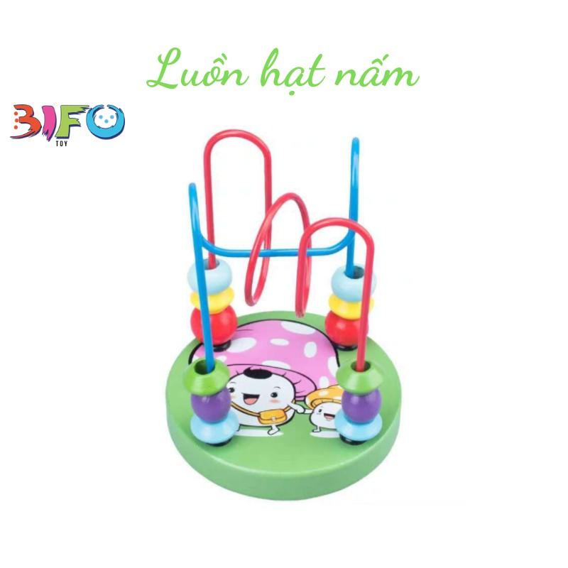 Đồ chơi luồn hạt gỗ rèn luyện kỹ năng khéo léo cho bé giúp bé học đếm logic