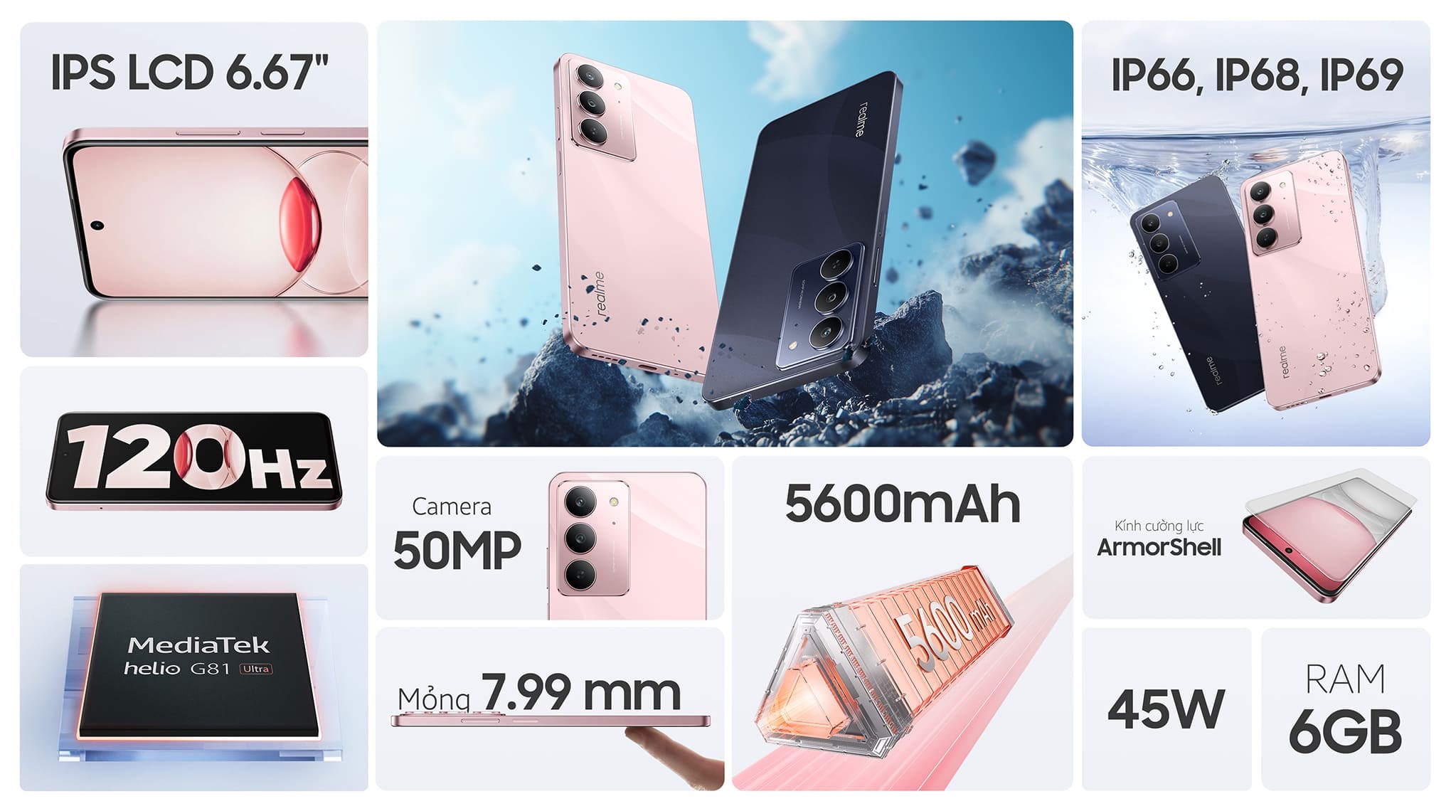 Điện thoại Realme C75X (8GB/256GB) - Hàng Chính Hãng