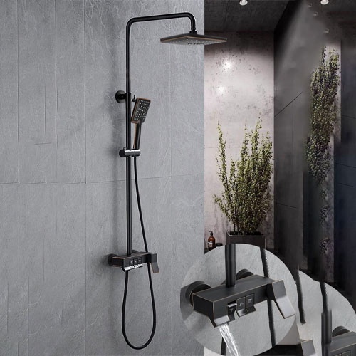 Sen Tắm Đứng Phím Đàn Đen RS Sc006 – Thiết Bị Nhà Tắm Giá Kho