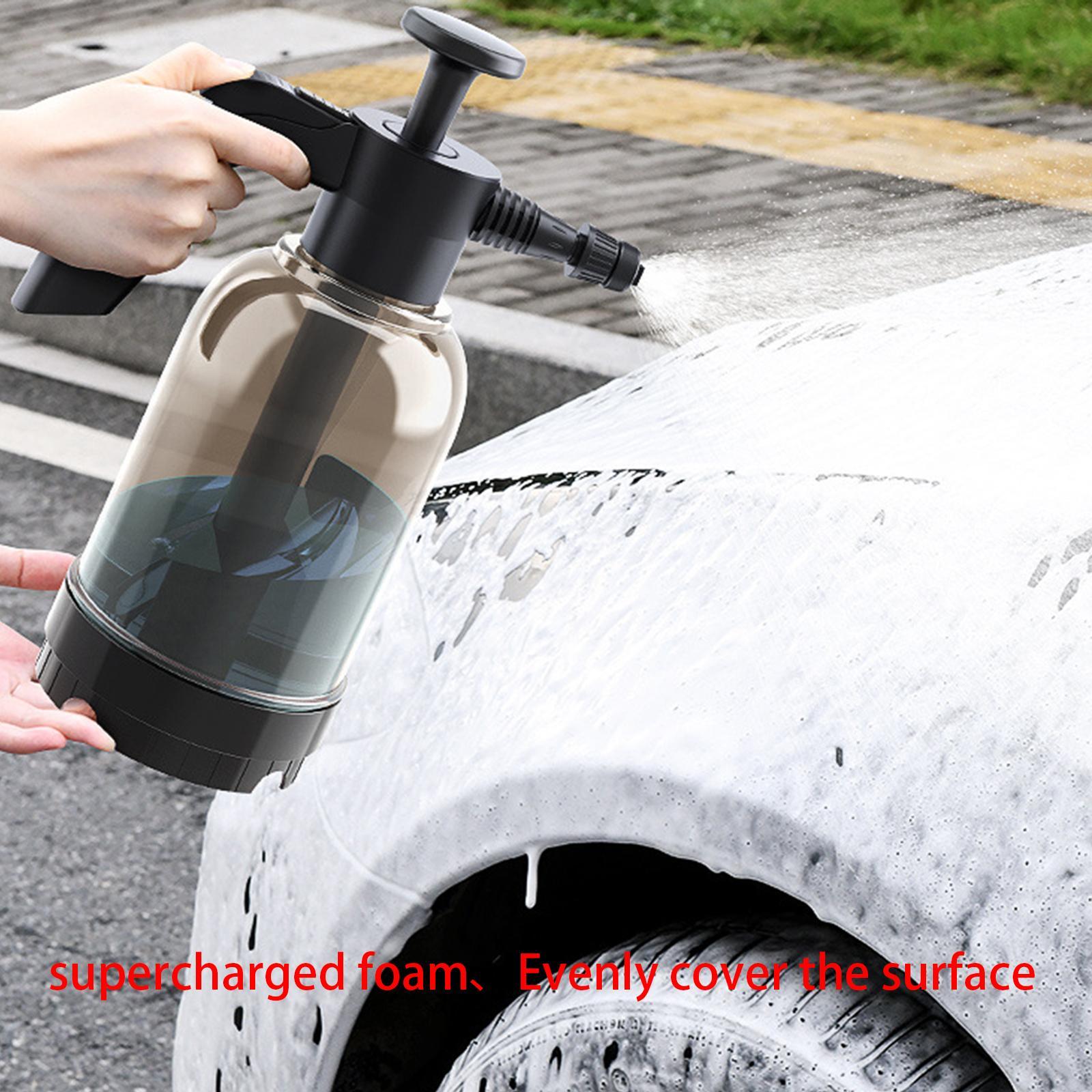 2L Car Wash Pump Manual Foaming Pressure Sprayer for Home Auto Use