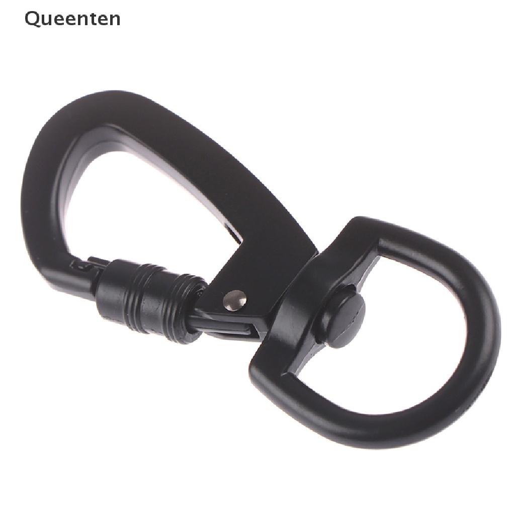 Queenten 1PC Outdoor D-type Buckle Auto Locking Carabiner With Swivel Rotating Ring QT