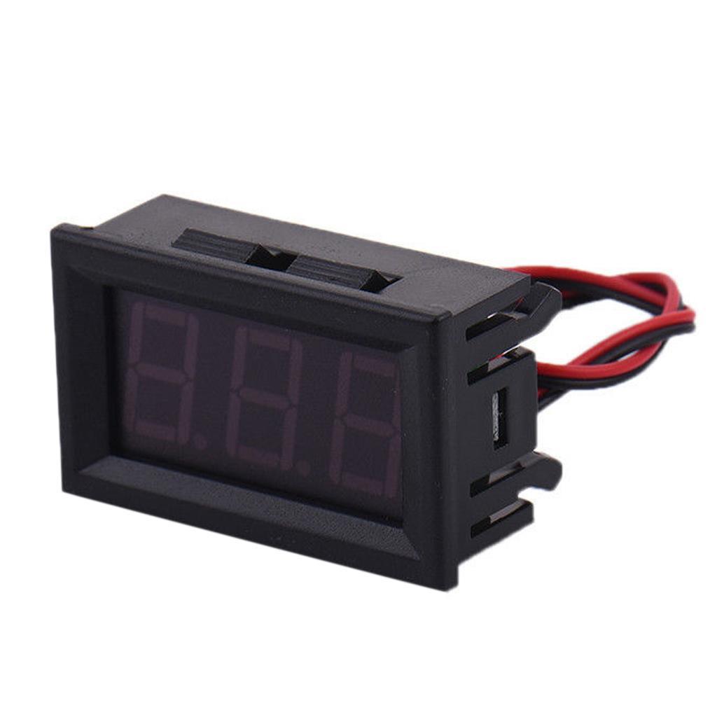 4Pcs DC5-120V LED Digital Volt Gauge Volt Panel Meter 2Wire 0.56inch Dual 3 Digital Tube 2xBlue+2xRed