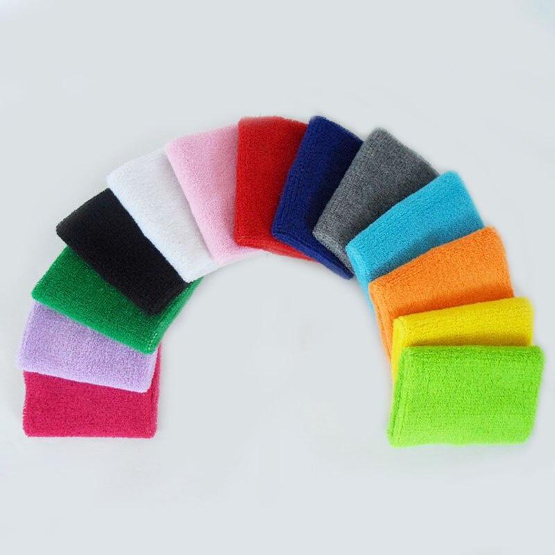 1pc Cotton Wristband Sport Sweatband Hand Band Sweat Wrist Protector Wristband Running Basketball Volleyball Tennis Wrist Brace