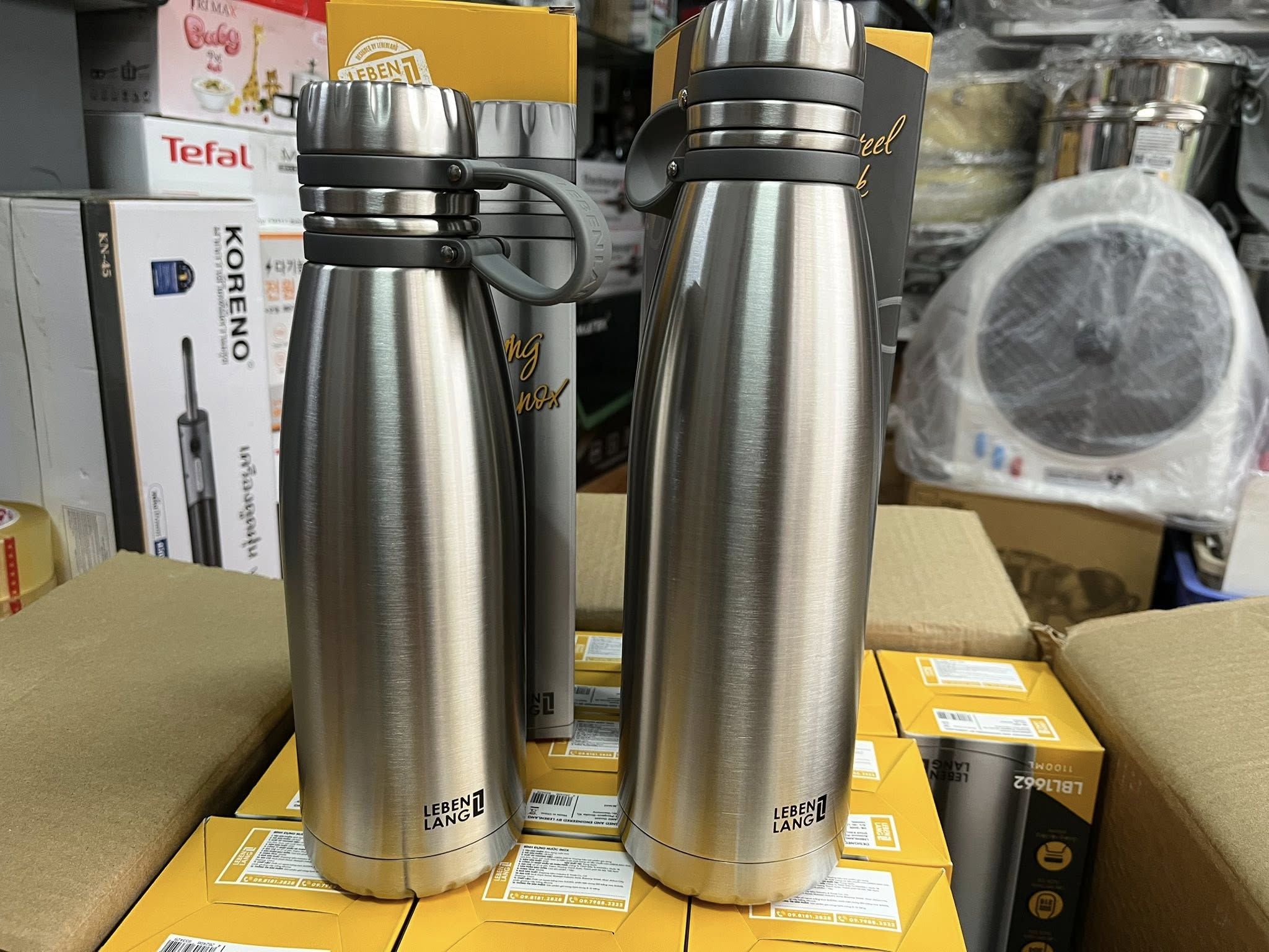 Bình giữ nhiệt Inox 316 Lê Bên Làng LBL1662 dung tích 1100ml kèm lõi lọc trà